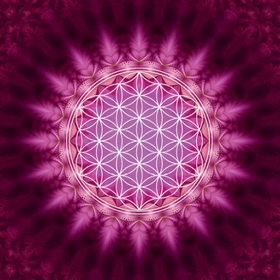 2-osainen postikortti 'Elämänkukka' 14*14cm (Ekotuote)