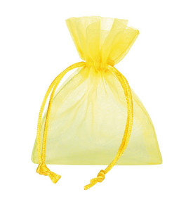 Organzapussi Vaaleankeltainen 9*12cm