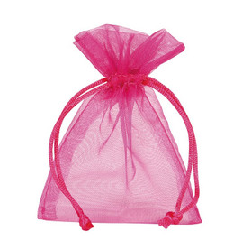 Organzapussi Fuksianpunainen 9*12cm