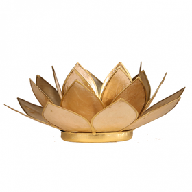 Lotus tuikkulyhty Savu-Beige kultareunuksin