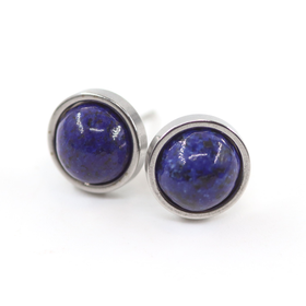Korvakorut Lapis lazuli 'Stud' 10mm (värjätty)