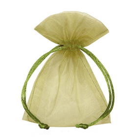 Organzapussi iso Oliivinvihreä 17*24cm