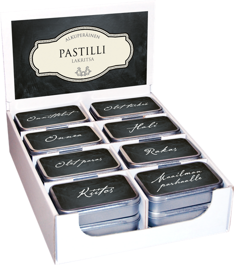 Pastillit peltirasiassa Lakritsi 55g