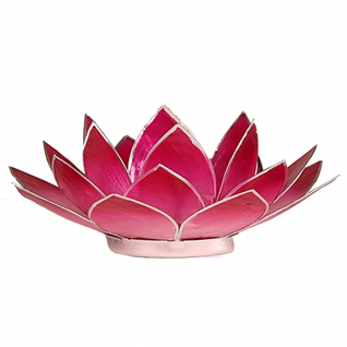 Lotus tuikkulyhty Pinkki-Vaaleanpunainen hopeareunuksin