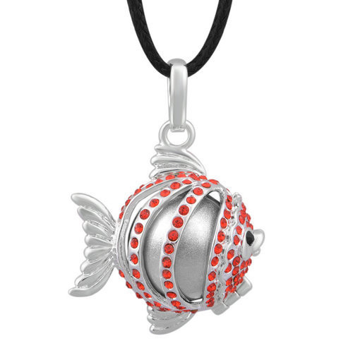 Bola Enkelikellokoru hopea 'Red Fish' (16mm)