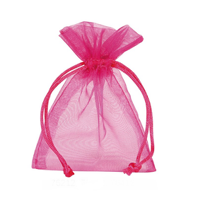 Organzapussi Fuksianpunainen 12*17cm