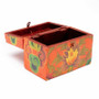 Tiibetiläinen käsinmaalattu rasia 'Orange Flower' 10*12*17,5cm