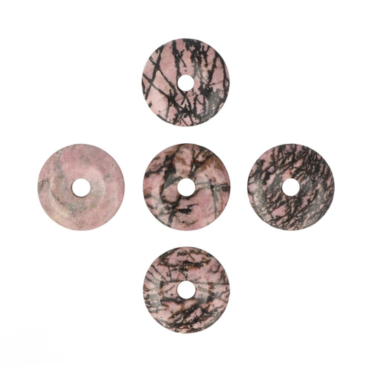 Kividonitsi Rodoniitti 'Black & Pink' 30mm