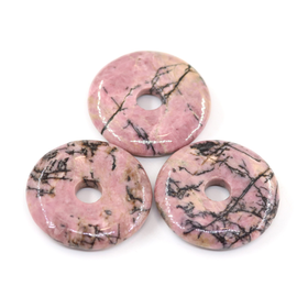 Kividonitsi Rodoniitti 'Black & Pink' 30mm