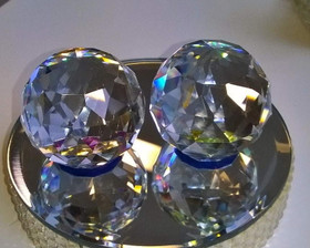 Kristallipallo 'Kirkas Fasettihiottu' tasapohjainen