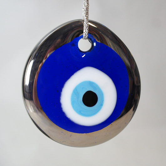 Lasiriipus 'Suojeleva Silmä' hopeareunainen 75mm