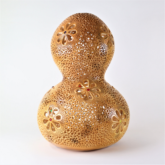 Kalebassivalaisin 'Ruskea Kukka' 27*16cm