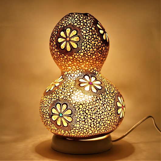 Kalebassivalaisin 'Ruskea Kukka' 27*16cm