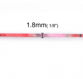 Nahkajäljitelmänauha Punasävyinen 1,8mm / 1m