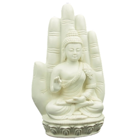 Patsas 'Buddha in White Hand' 23cm