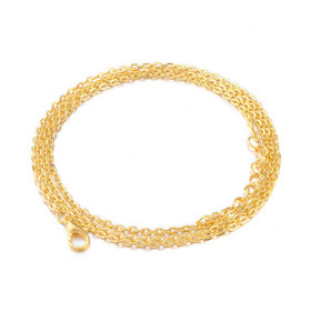 Kaulaketju kullattu messinki 115cm (2*3mm)