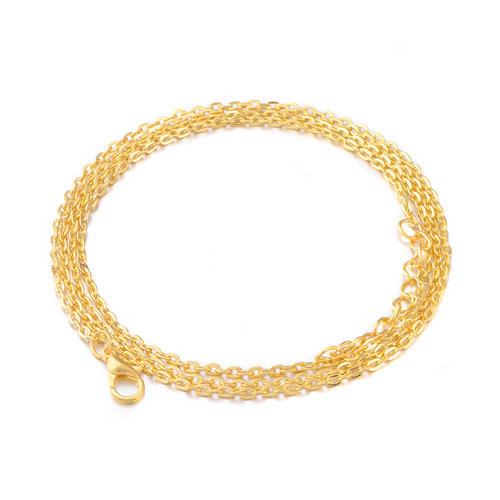 Kaulaketju kullattu messinki 115cm (2*3mm)