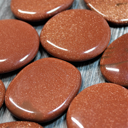 Aurinkokivi 'Goldstone' litteä 40-50mm