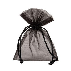 Organzapussi Musta 12*17cm