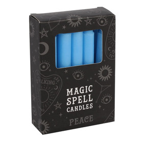 Loitsukynttilät 'Magic Spell Candles - Peace' vaaleansininen 12kpl