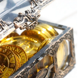 Aarrearkku lahjarasia pronssi 7,5*5*5cm