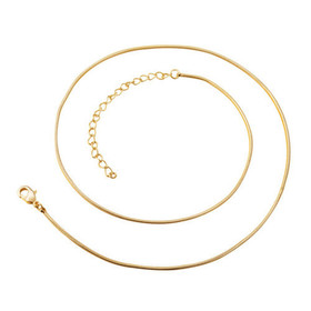 Kaulaketju 'Käärmeketju' kullattu messinki 115cm (1mm)