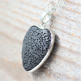 Riipus Laavakivi 'Sydän' 30mm