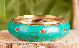 Suitsukepidike messinkiä 'Jaipur' 85*30mm