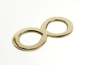 Lemniscate - Lying 8 - Äärettömyyden symboli (kulta) 10,5cm