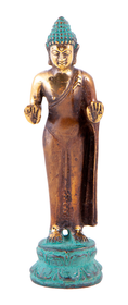 'Blessing Buddha' antiikkimessinki 10cm