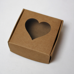Lahjarasia pahvinen 'Sydän' 65*65*30mm