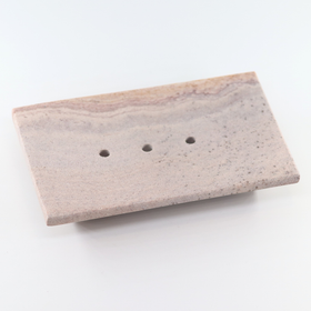 Kivialusta / Saippuateline / Suitsukealusta 'Sandstone Beige' 14*9*2cm