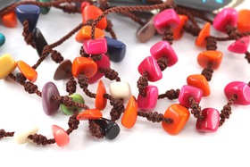 Rannekoru 'Tagua-pähkinä' säädettävällä nyörillä