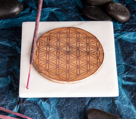 Suitsukepidike marmoria 'Elämänkukka' 10cm