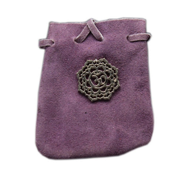 Mokkanahkainen pussi lila 'Chakra' 7*9cm