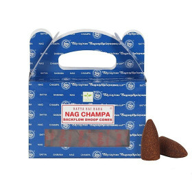 Blue Nag Champa 'Backflow Dhoop Cones' kartiosuitsuke (Satya)