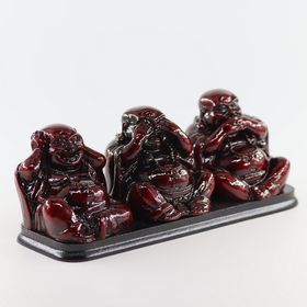 Buddhatrio punainen 'See, Hear, Speak No Evil Buddha' 14*5*5cm