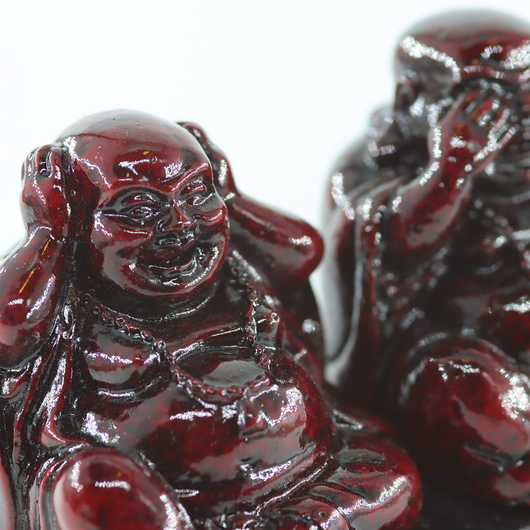 Buddhatrio punainen 'See, Hear, Speak No Evil Buddha' 14*5*5cm