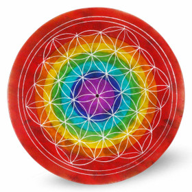 Suitsukepidike saippuakiveä 'Chakra Elämänkukka' 10cm