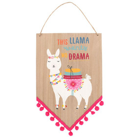 Puukyltti 'This Llama' 20*30cm