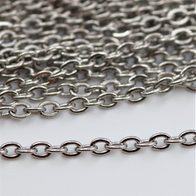 Koruketju hopeaväri 2,2*1,7mm (1 metri)