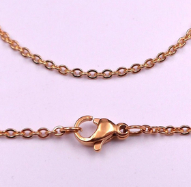 Kaulaketju ruostumaton teräs 61cm (2mm kullattu)