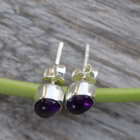 Korvakorut Ametisti 'Ovaali' 7*5mm