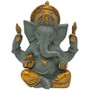 Patsas Ganesh 'Grey & Gold' messinki 15cm