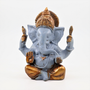 Patsas Ganesh 'Grey & Gold' messinki 15cm