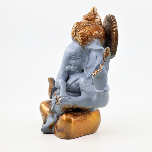 Patsas Ganesh 'Grey & Gold' messinki 15cm