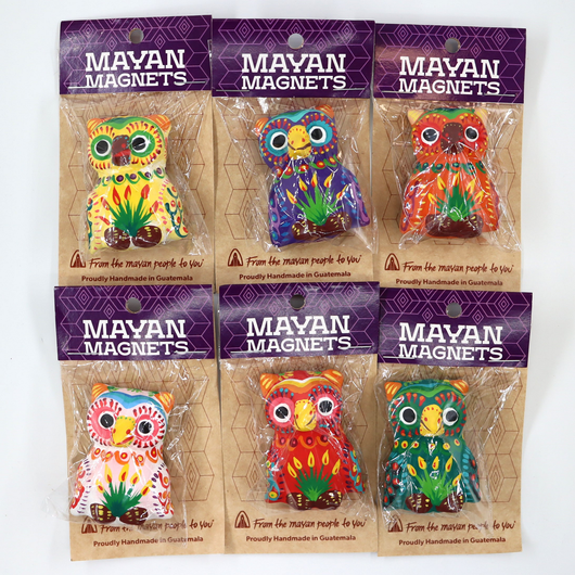 Magneetti Pöllö keraaminen 'Mayan' 50*38mm