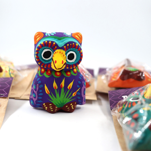 Magneetti Pöllö keraaminen 'Mayan' 50*38mm