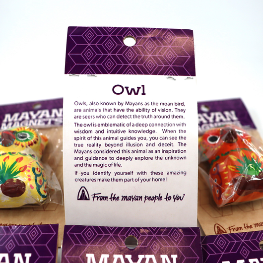 Magneetti Pöllö keraaminen 'Mayan' 50*38mm