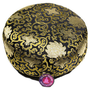Meditaatiotyyny musta-kulta 'Lotus' 33*17cm